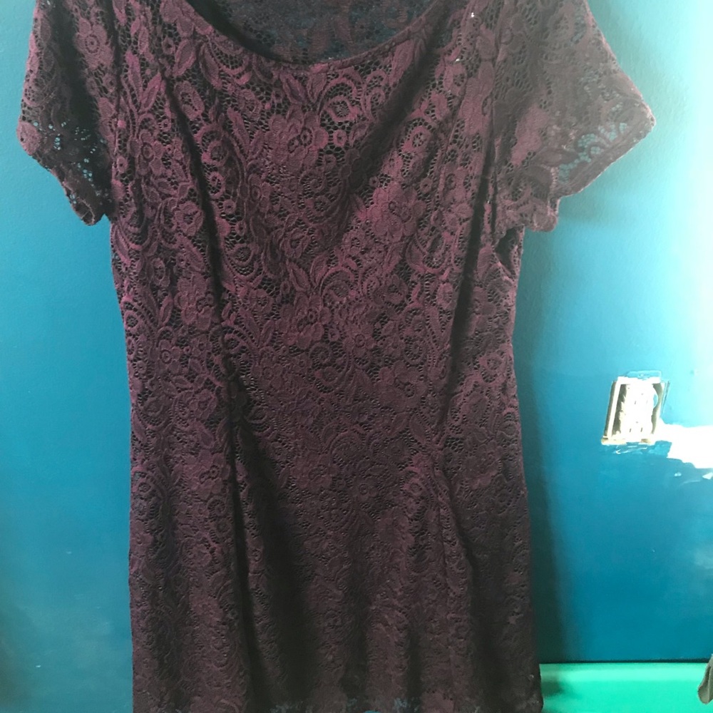Purple lace dress